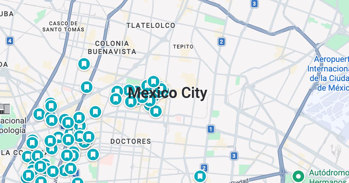Mexico City map preview